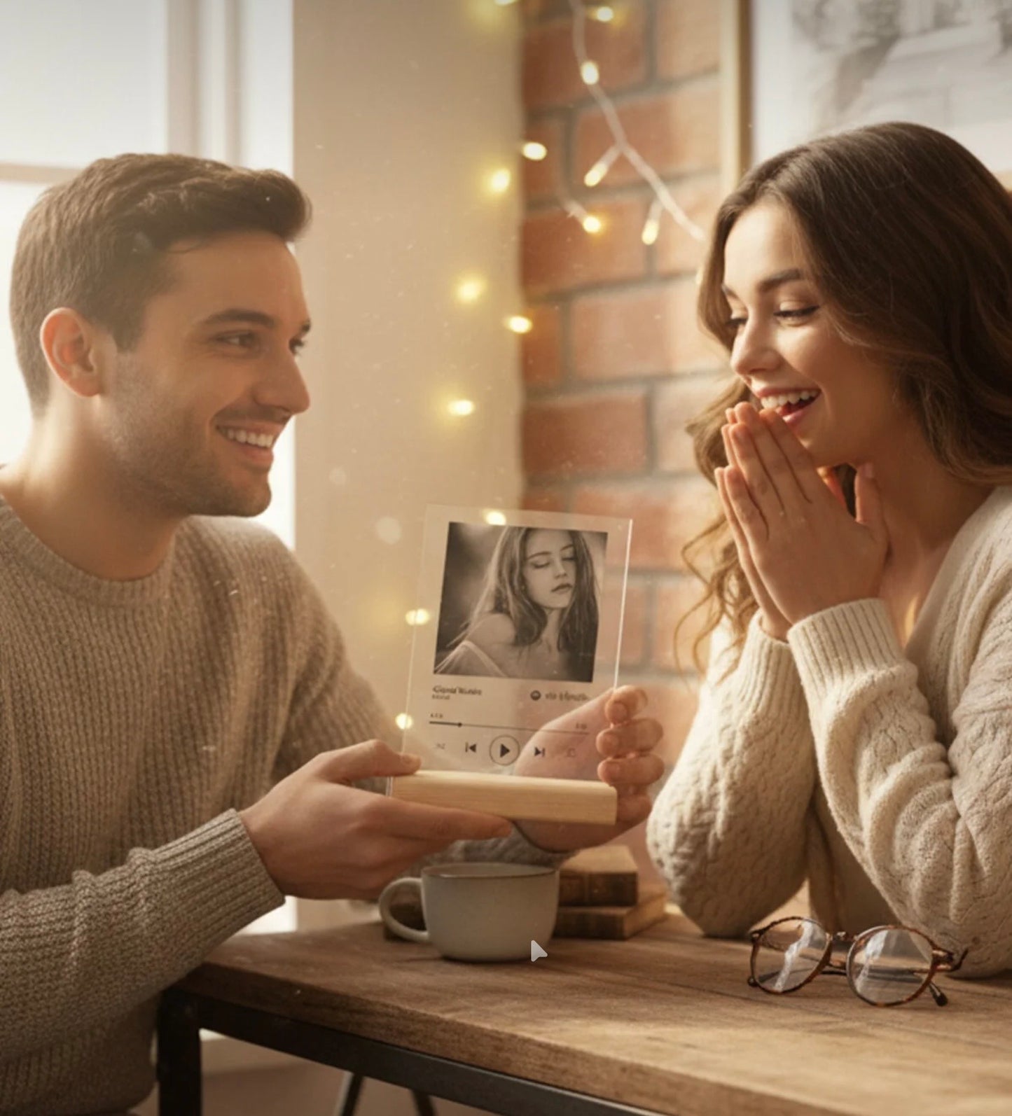 Spotify Pleksi Plak Barkodlu Kişiye Özel Hediye