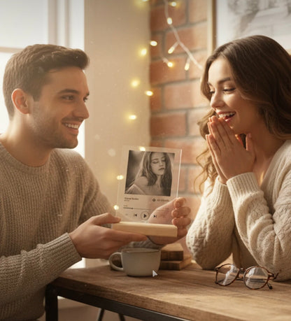 Spotify Pleksi Plak Barkodlu Kişiye Özel Hediye